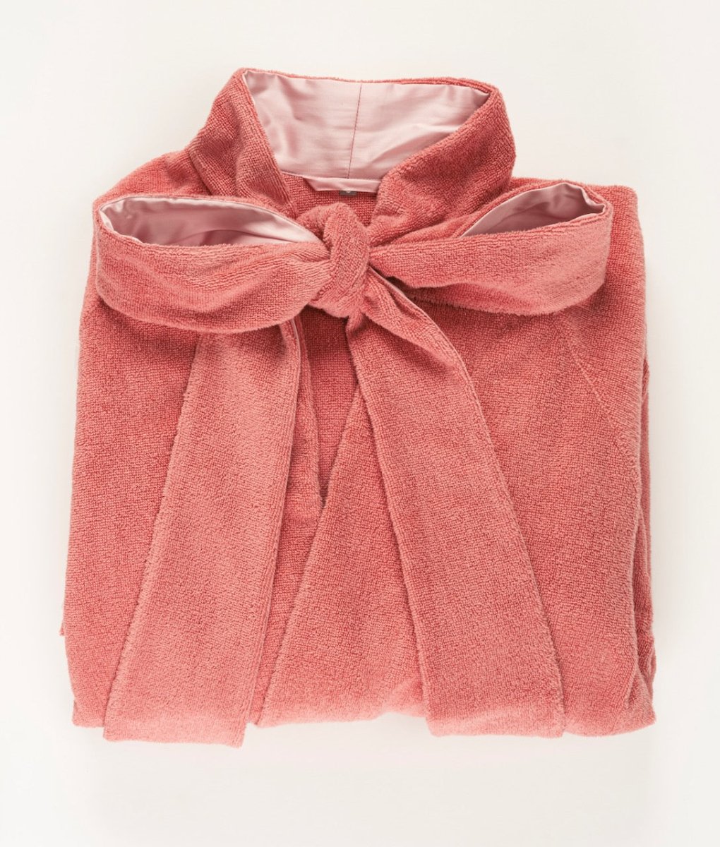Palacio Bathrobe in Rosette 515 | Abyss Robes at Fig Linens and Home - Folded View 2