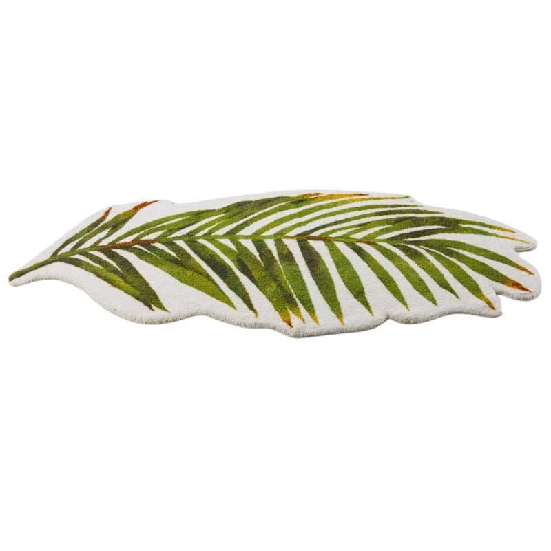 Palm Frond Bath Rug - Abyss Habidecor Luxury Bathroom Floor Rugs at Fig Linens and Home - Green - 2