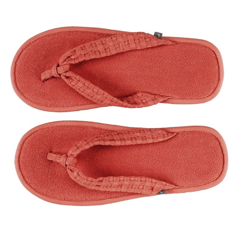 Slippers - Abyss Habidecor Sandal Style Slippers at Fig Linens and Home - View 1 - Chili 638