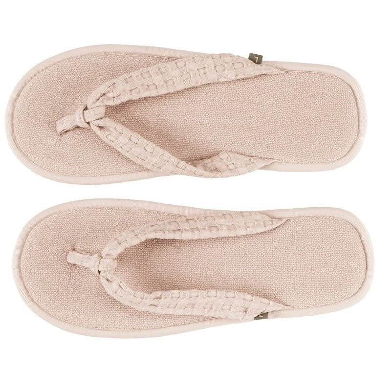 Slippers - Abyss Habidecor Sandal Style Slippers at Fig Linens and Home - View 1 - Nude 610