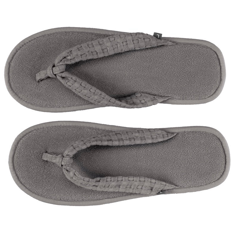Slippers - Abyss Habidecor Sandal Style Slippers at Fig Linens and Home - View 2 - Gris 920