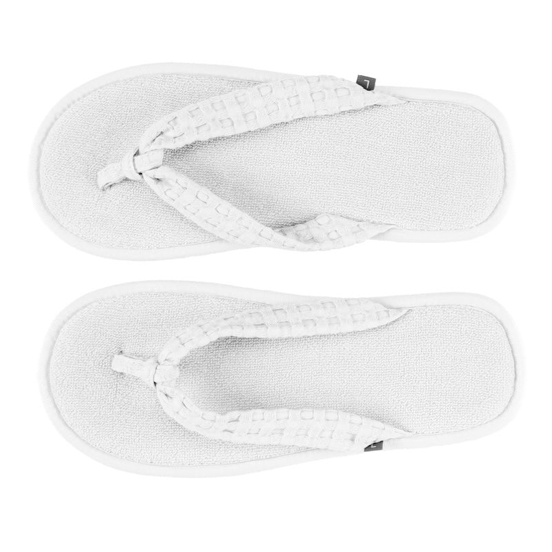 Slippers - Abyss Habidecor Sandal Style Slippers at Fig Linens and Home - View 1 - White 100