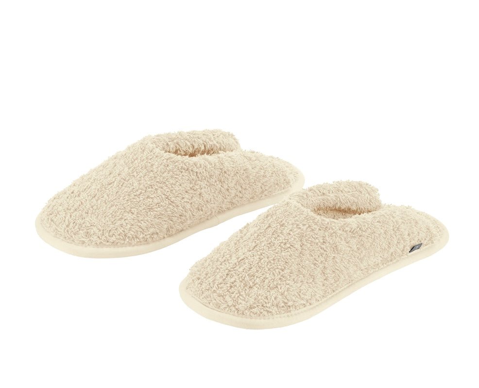 Abyss Super Pile Slippers - Ecru 101 - House Shoes View 1 at Fig Linens and Home