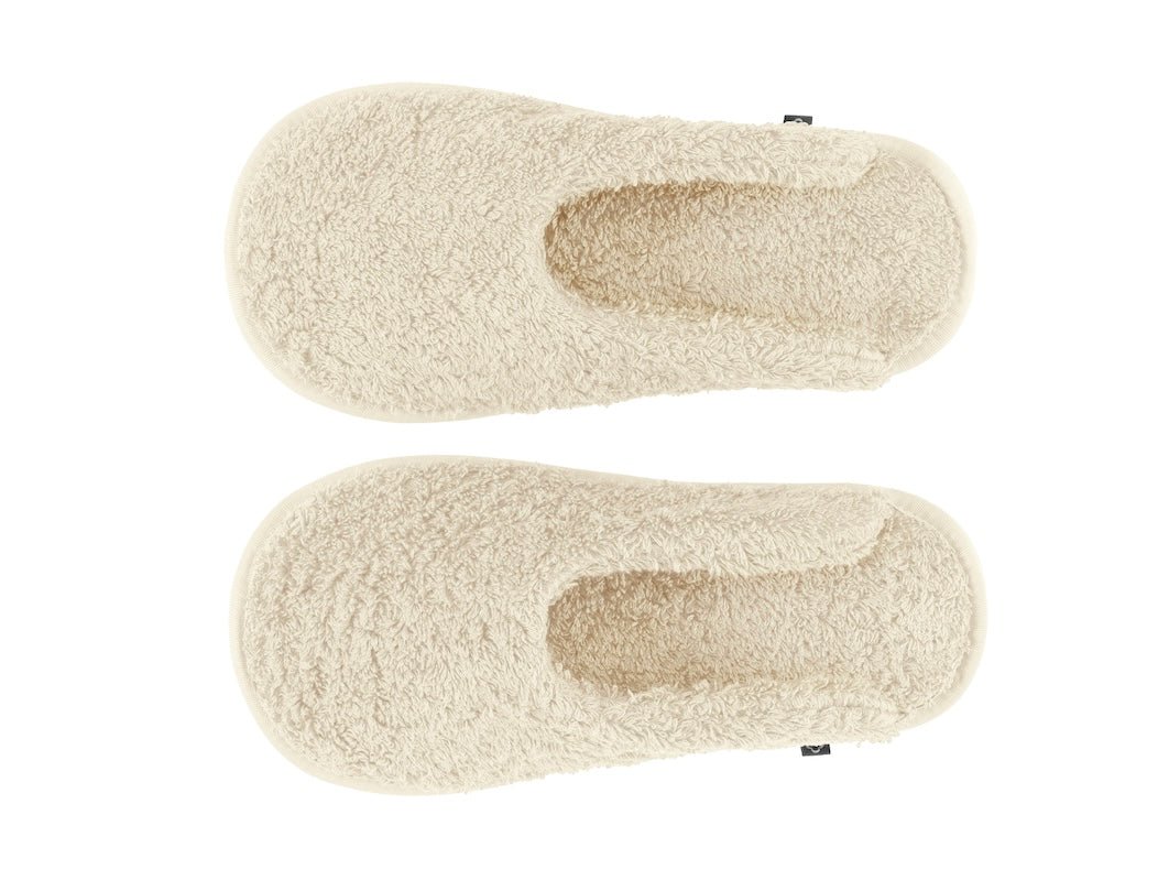 Abyss Super Pile Slippers - Ecru 101 - House Shoes View 2 at Fig Linens and Home