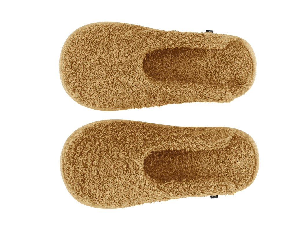 Abyss Super Pile Slippers - Gold 840 - House Shoes View 2 at Fig Linens and Home