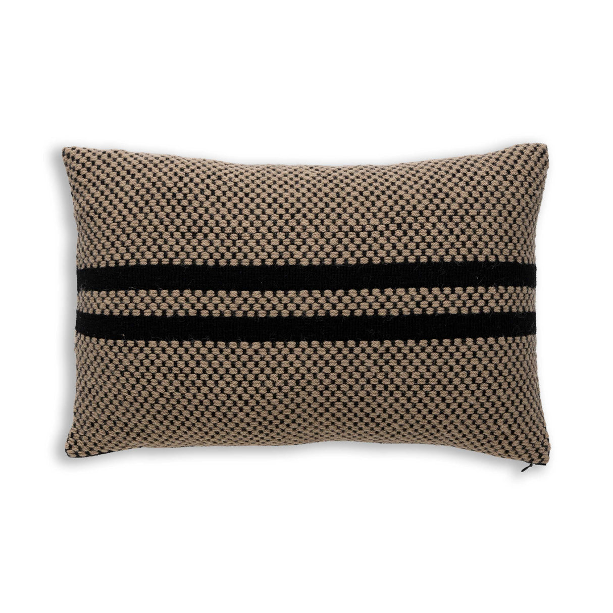 Big Sur Lumbar Pillow in Light Camel / Black | Alicia Adams Alpaca at Fig Linens and Home
