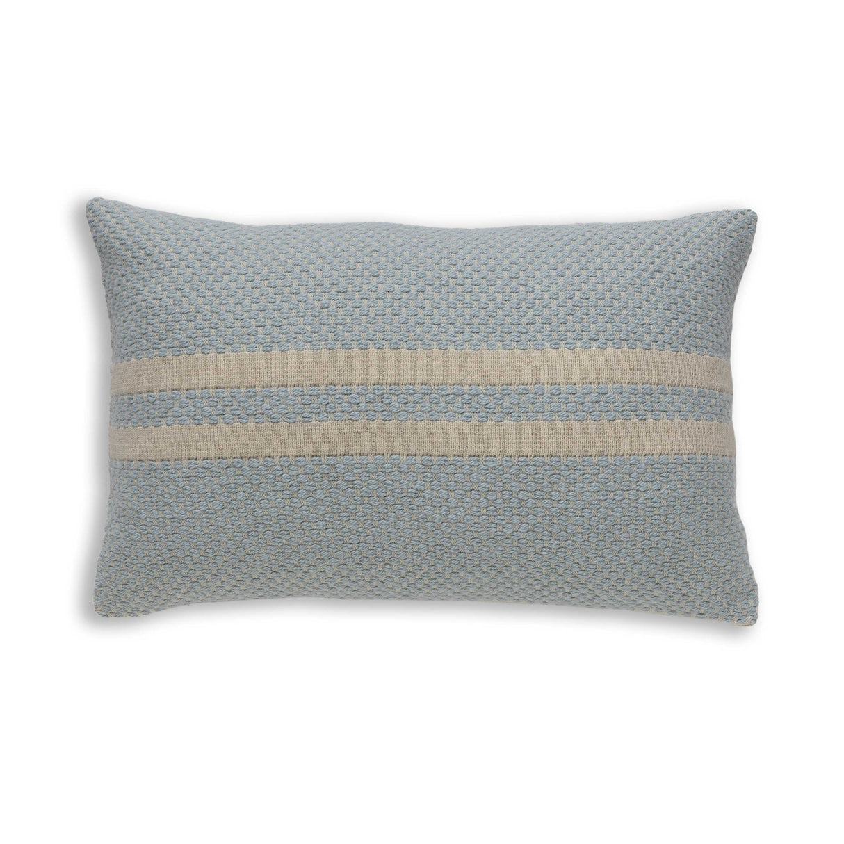 Big Sur Lumbar Pillow in Spa Blue / Ivory | Alicia Adams Alpaca at Fig Linens and Home
