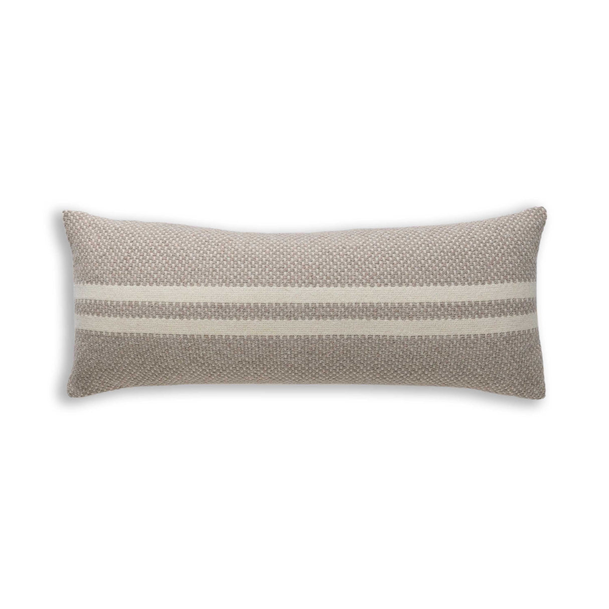 Big Sur Long Lumbar Pillow in Light Taupe / Ivory | Alicia Adams Alpaca at Fig Linens and Home