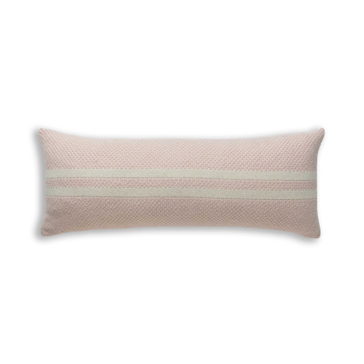 Big Sur Long Lumbar Pillow in Pink Powder / Ivory | Alicia Adams Alpaca at Fig Linens and Home