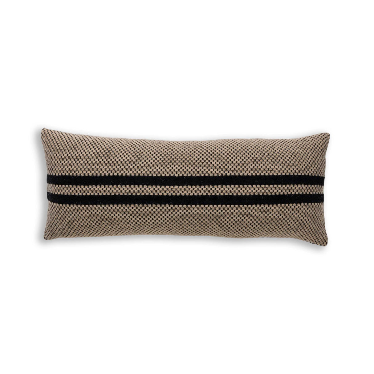 Big Sur Long Lumbar Pillow in Light Camel / Black | Alicia Adams Alpaca at Fig Linens and Home