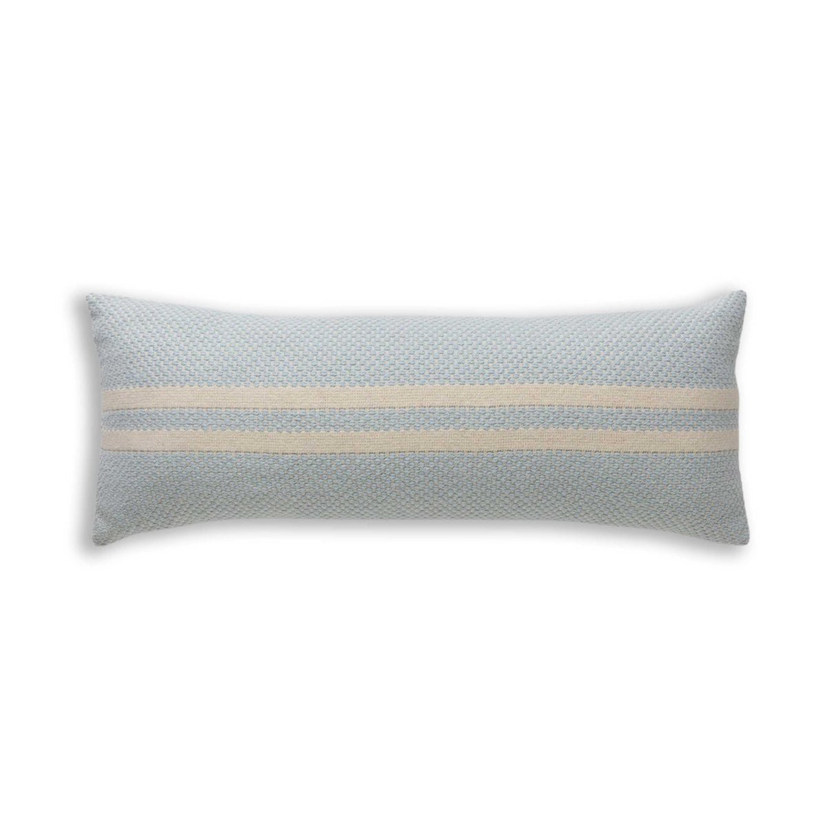 Big Sur Long Lumbar Pillow in Spa Blue / Ivory | Alicia Adams Alpaca at Fig Linens and Home