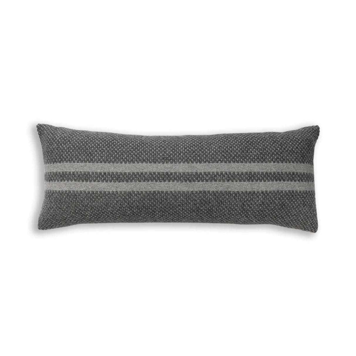 Big Sur Long Lumbar Pillow in Grey / Light Grey | Alicia Adams Alpaca at Fig Linens and Home