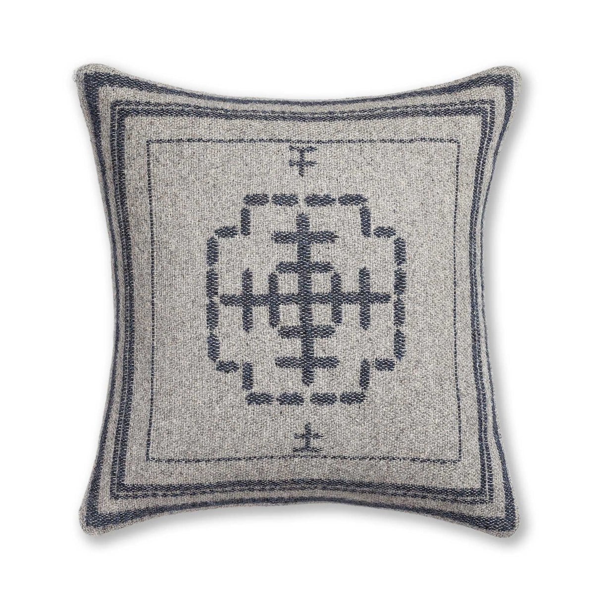 Mazing Pillow in Light Grey / Navy | Alicia Adams Alpaca at Fig Linens and Home