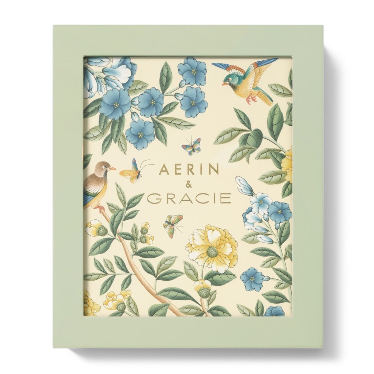 AERIN & Gracie Lacquer 8x10 Frame in Sage by AERIN at Fig Linens and Home 1