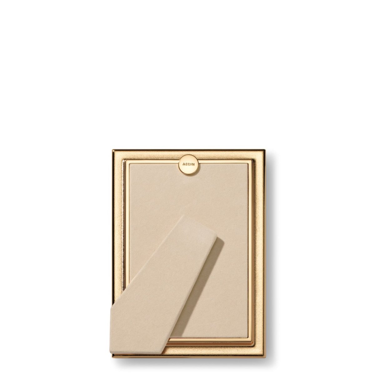 AERIN Alessio 4 x 6 Photo Frame | Reeded Gold-Finish Picture Frame at Fig Linens and Home - Reverse