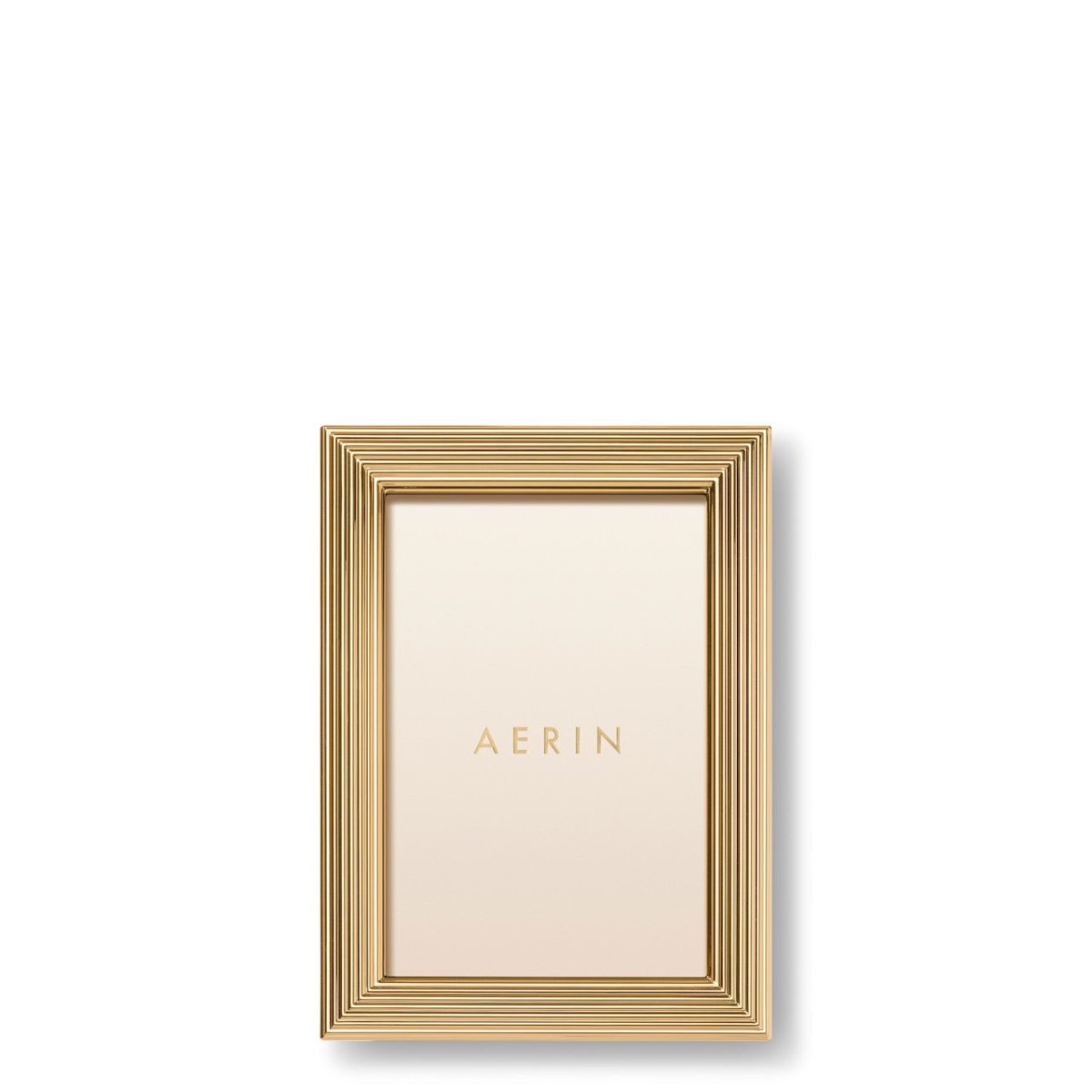 AERIN Alessio 4 x 6 Photo Frame | Reeded Gold-Finish Picture Frame at Fig Linens and Home - View 2