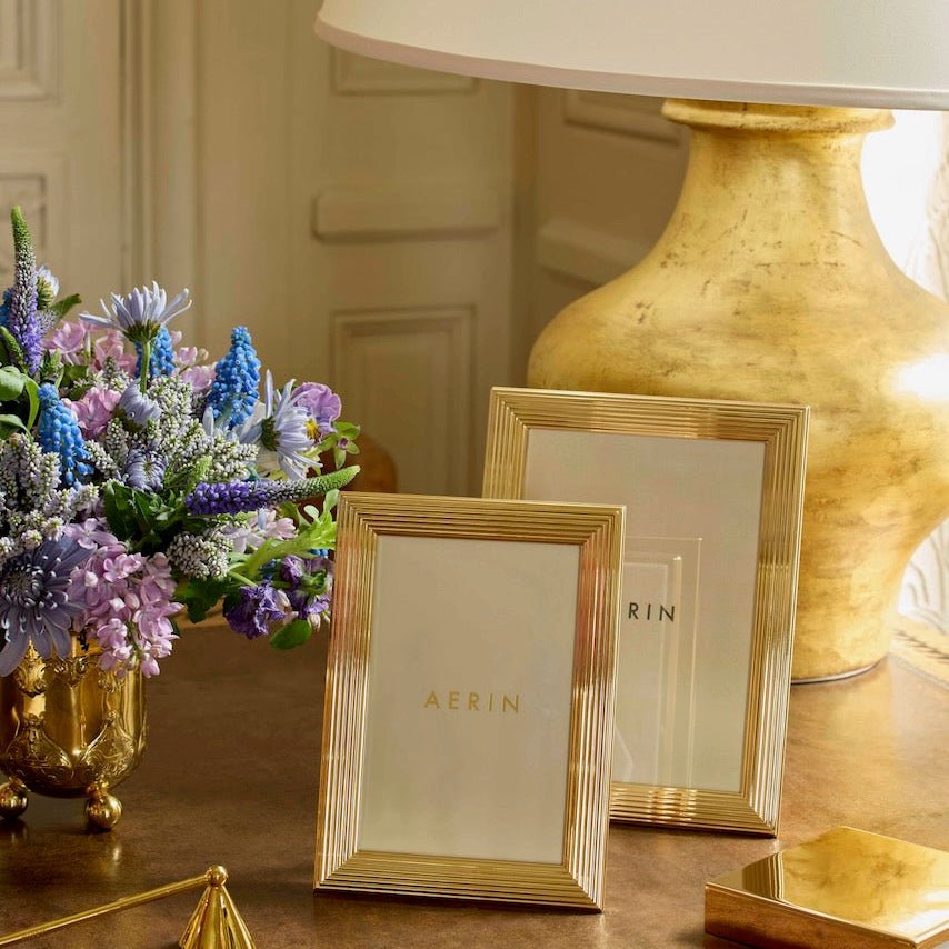 AERIN Alessio 4 x 6 Photo Frame | Reeded Picture Frame at Fig Linens and Home Lifestyle 1