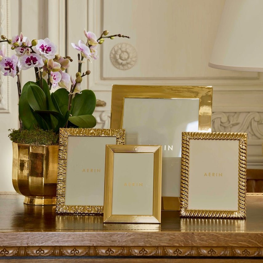 AERIN Alessio 4 x 6 Photo Frame | Reeded Picture Frame at Fig Linens and Home Lifestyle 2