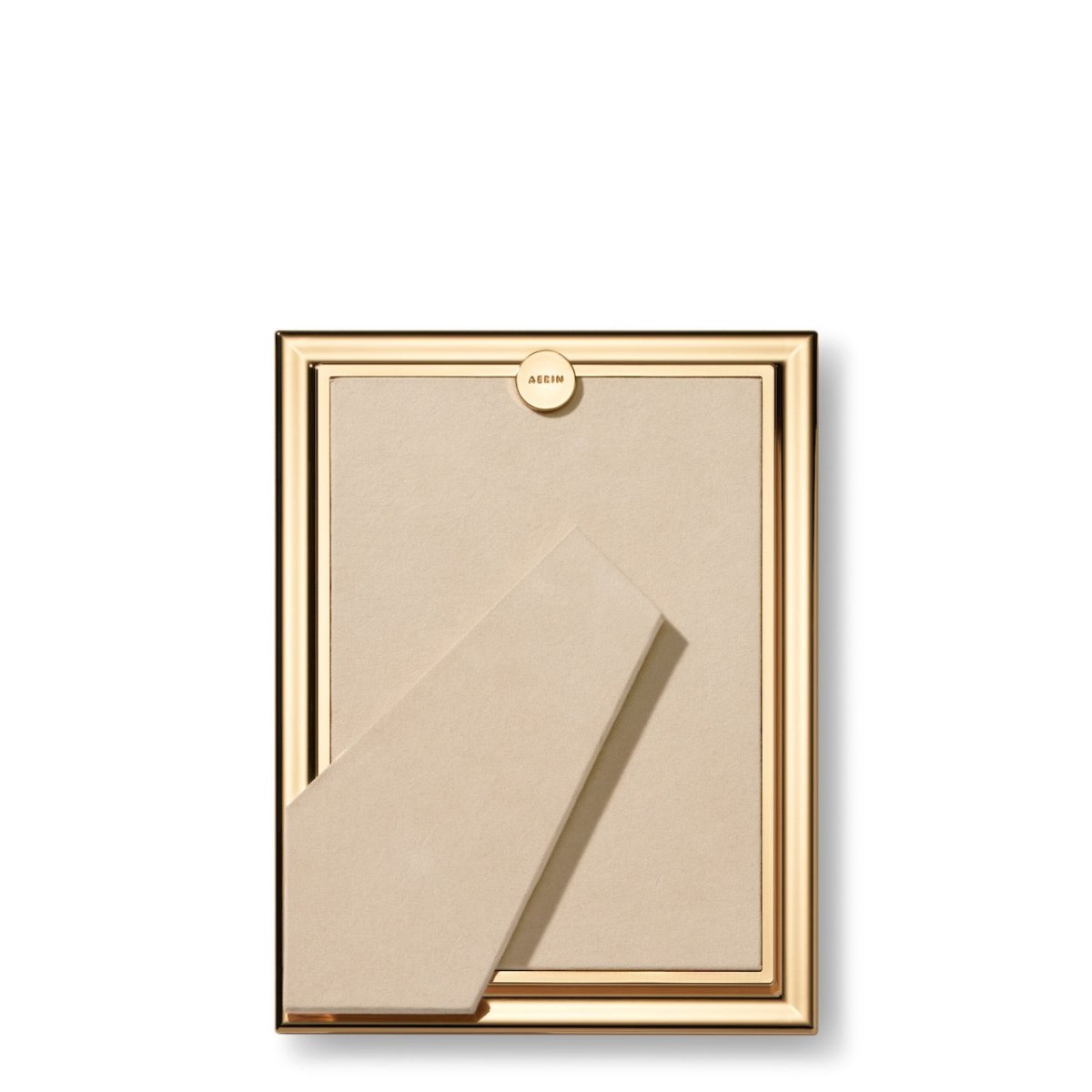 AERIN Alessio 5 x 7 Photo Frame | Reeded Gold-Finish Picture Frame - Back of Frame