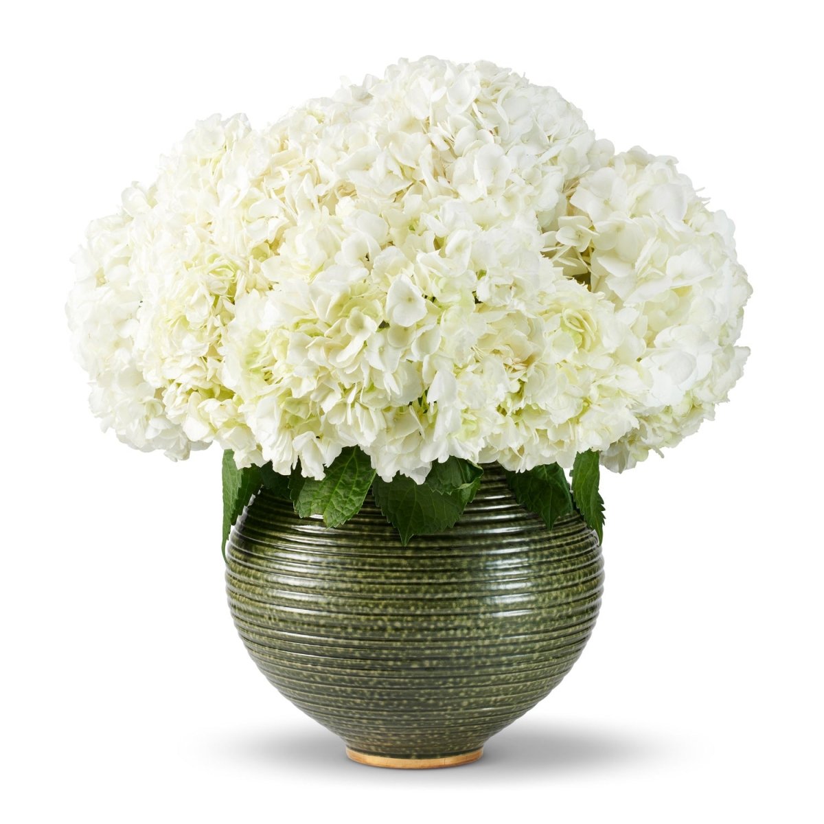 AERIN Calinda Moon Vase in Forest Green | Italian Ceramics at Fig Linens and Home 2