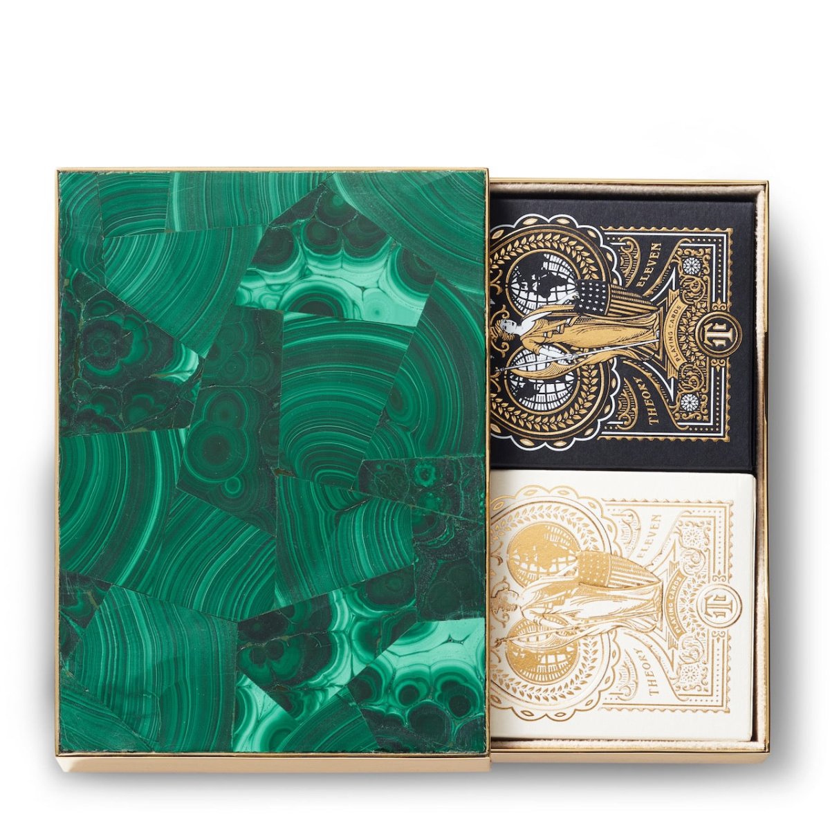 Cassiel Mosaic Card Set in Malachite - View 2 | AERIN at Fig Linens and Home