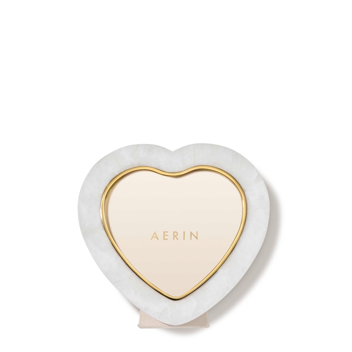 Cassiel Mosaic Heart Photo Frame in White Quartz by AERIN at Fig Linens and Home 2