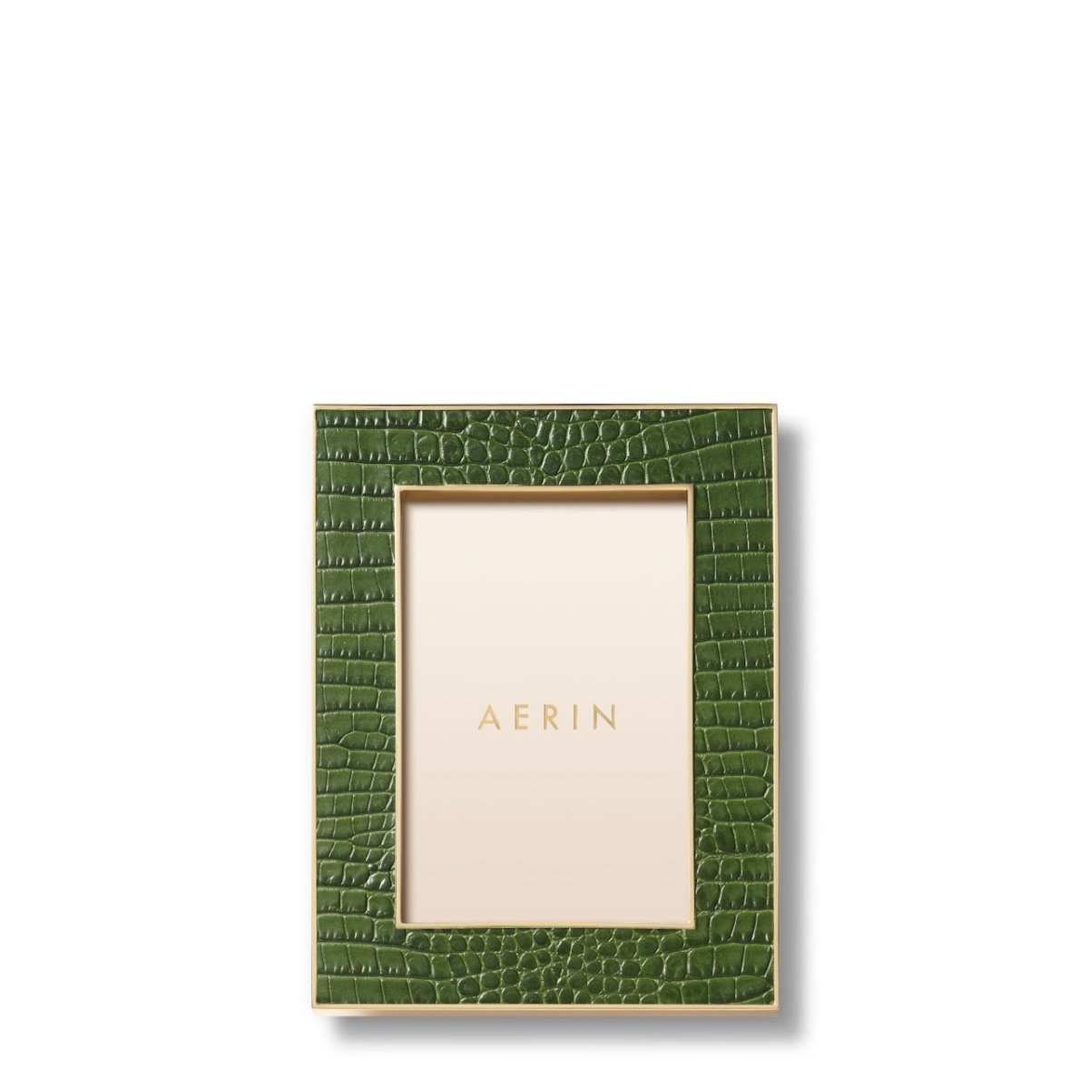 Classic Croc Verde Green Photo frame for 4x6 picture - AERIN at Fig Linens and Home