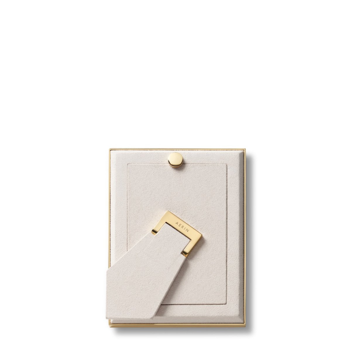 AERIN Classic Croc Verde Green Photo Frame 4x6 - Reverse View of Suede lining