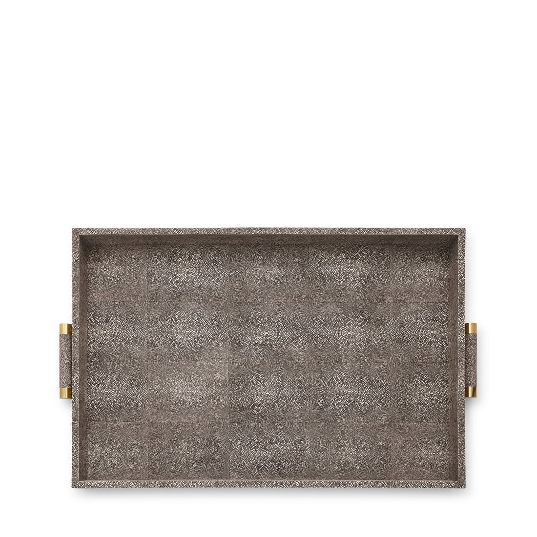 Classic Shagreen Butler Tray Chocolate by AERIN at Fig Linens and Home 2