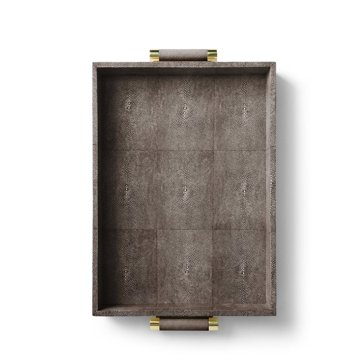 Classic Shagreen Serving Tray in Chocolate by AERIN - View 1 at Fig Linens and Home