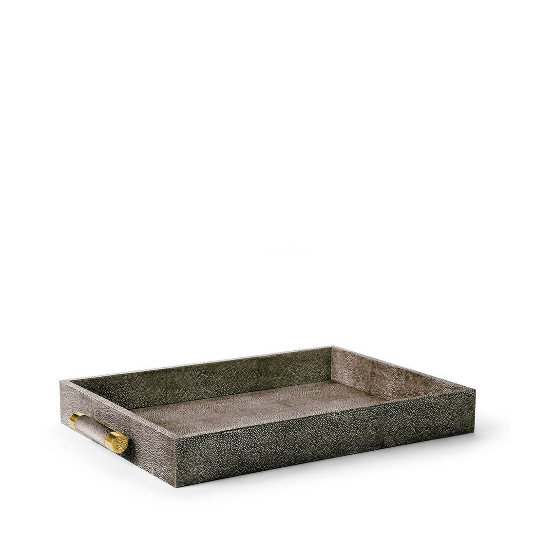 Classic Shagreen Serving Tray in Chocolate by AERIN at Fig Linens and Home