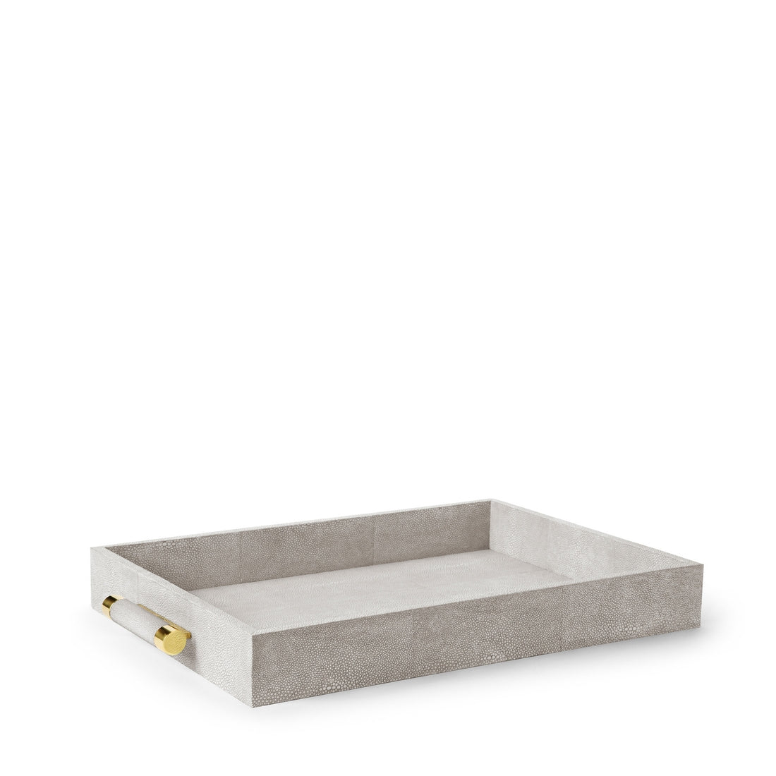 Classic Shagreen Serving Tray in Dove by AERIN at Fig Linens and Home