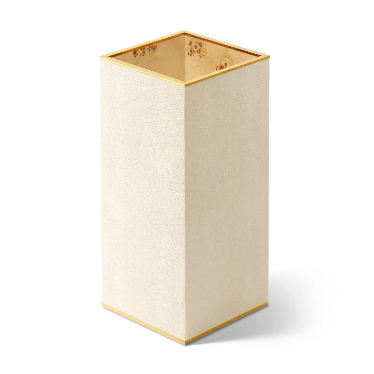 Classic Shagreen Umbrella Stand in Cream by AERIN at Fig Linens and Home | Umbrella Holder 3