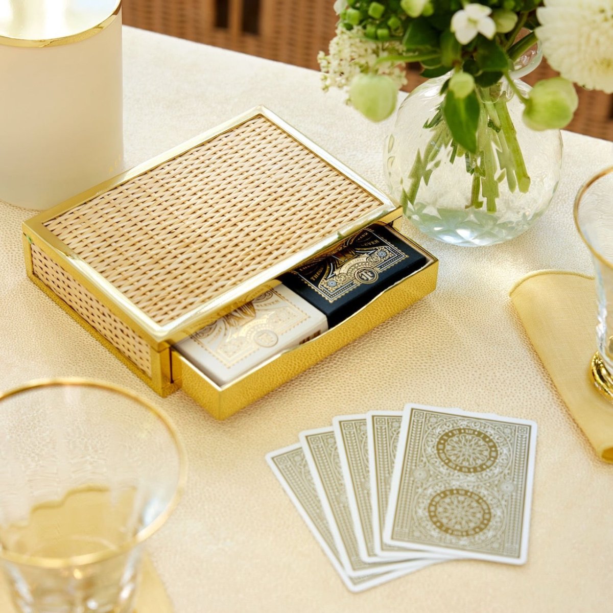 Colette Cane Card Set by AERIN at Fig Linens and Home - Lifestyle Image