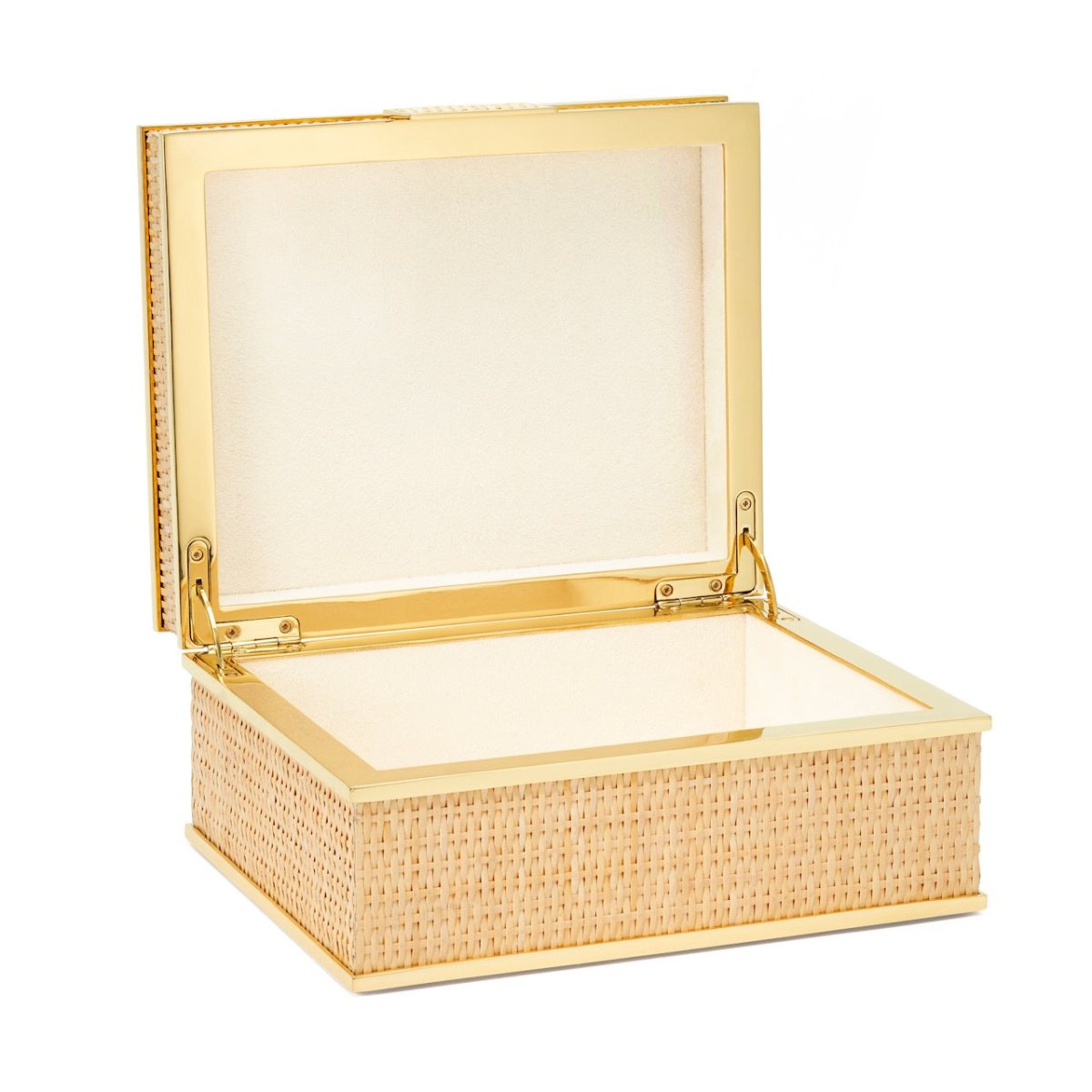 Colette Cane Jewelry Box by AERIN with Open Lid - Fig Linens and Home