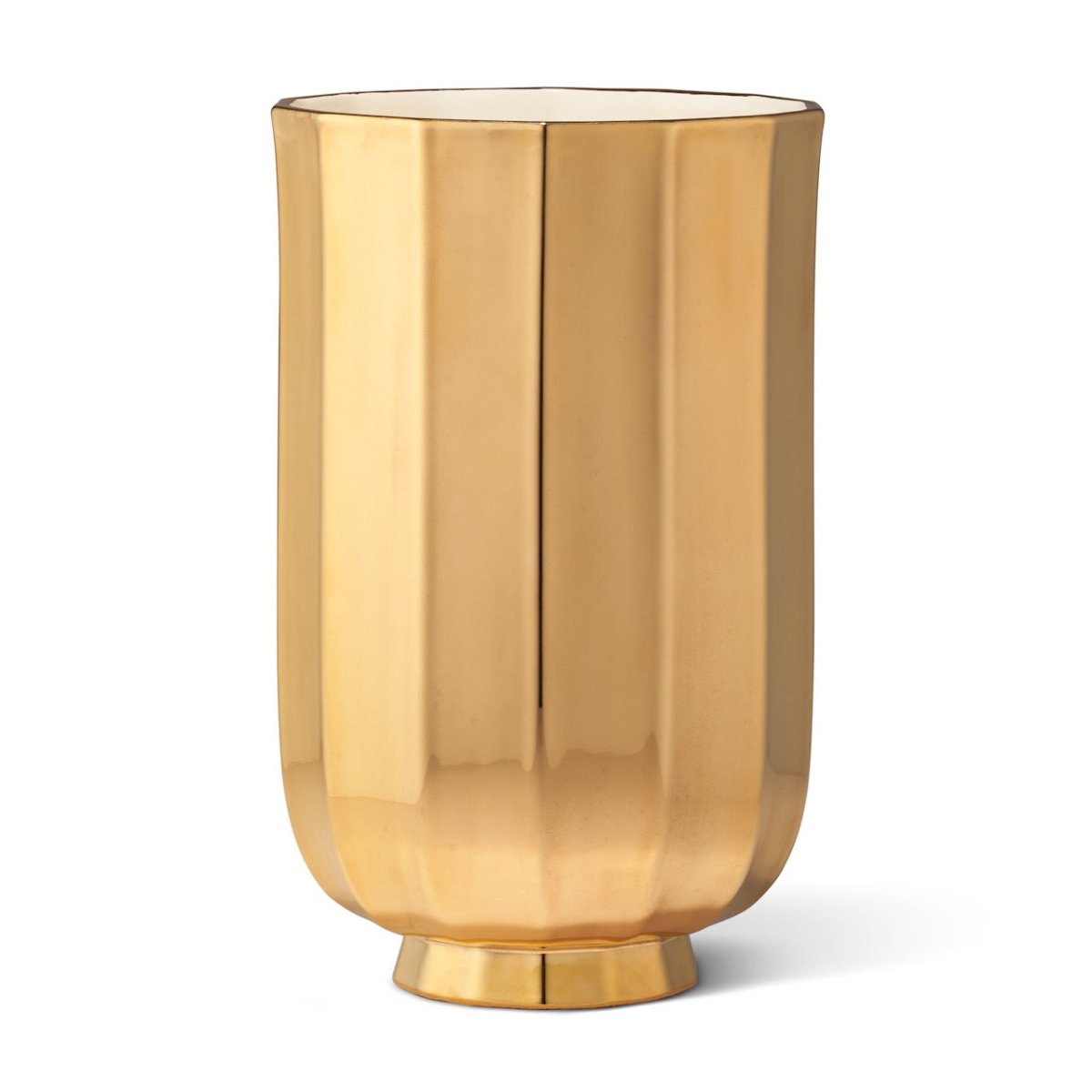 Delmara Large Vase in Gold by AERIN at Fig Linens and Home