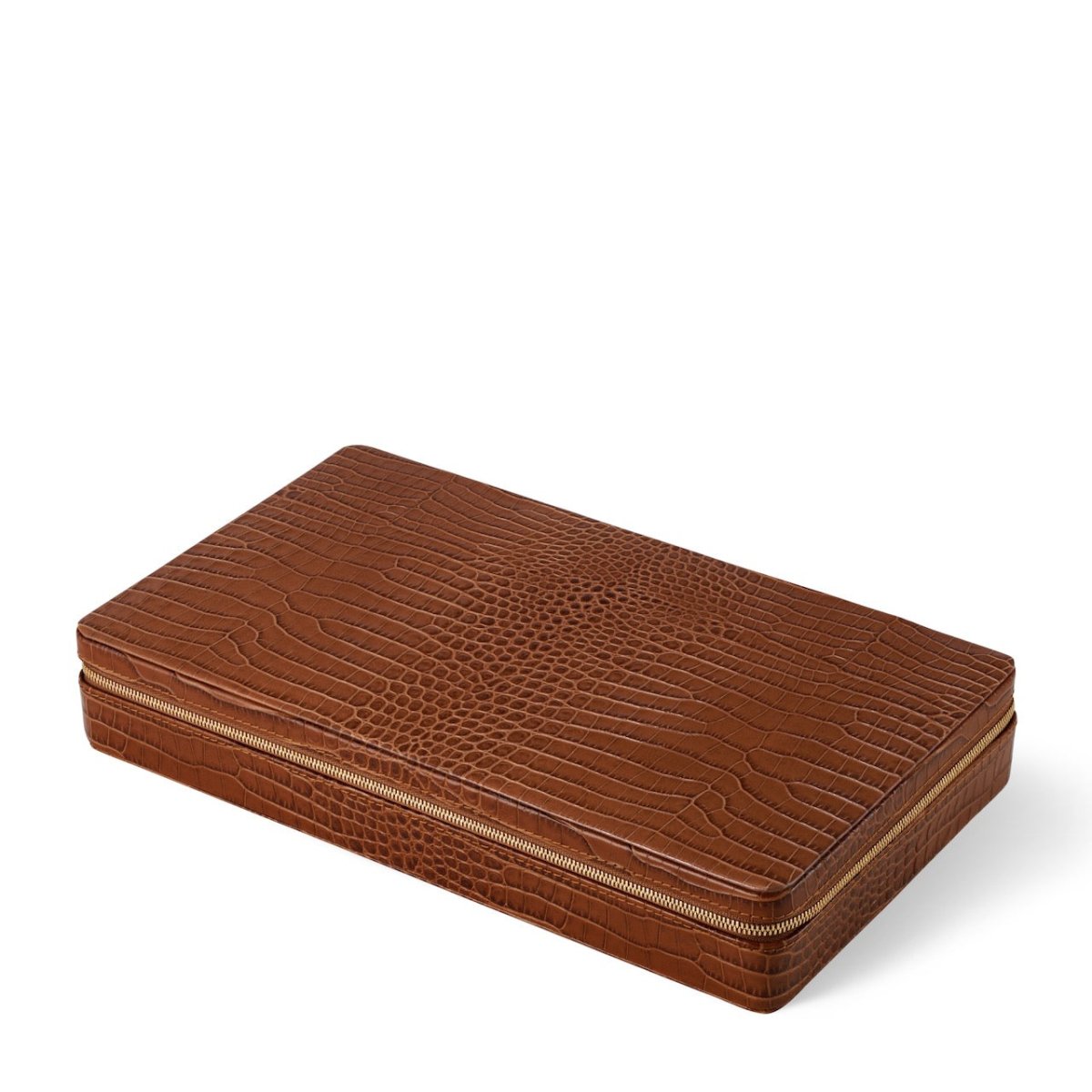 AERIN Enzo Travel Chess Set in Chestnut | Games at Fig Linens and Home Closed Box