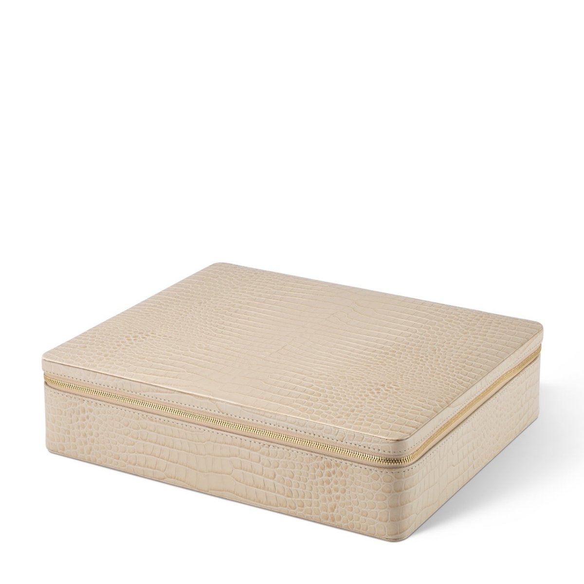 Enzo Travel Mahjong Set in Fawn by AERIN at Fig Linens and Home in Croc Embossed Leather Case
