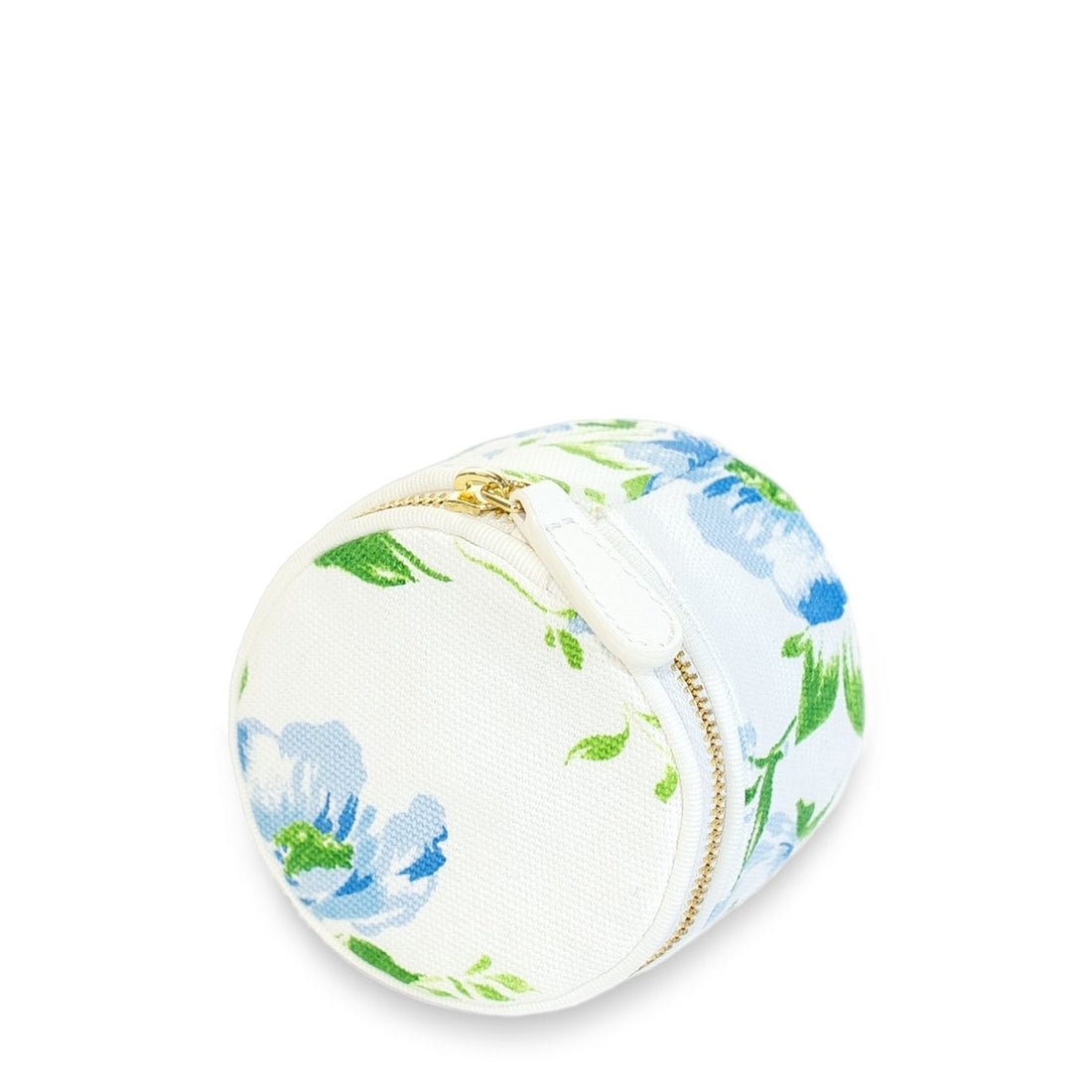 Fleurs du Vent Mini Round Jewelry Case by D Porthault pour AERIN - Side View 2