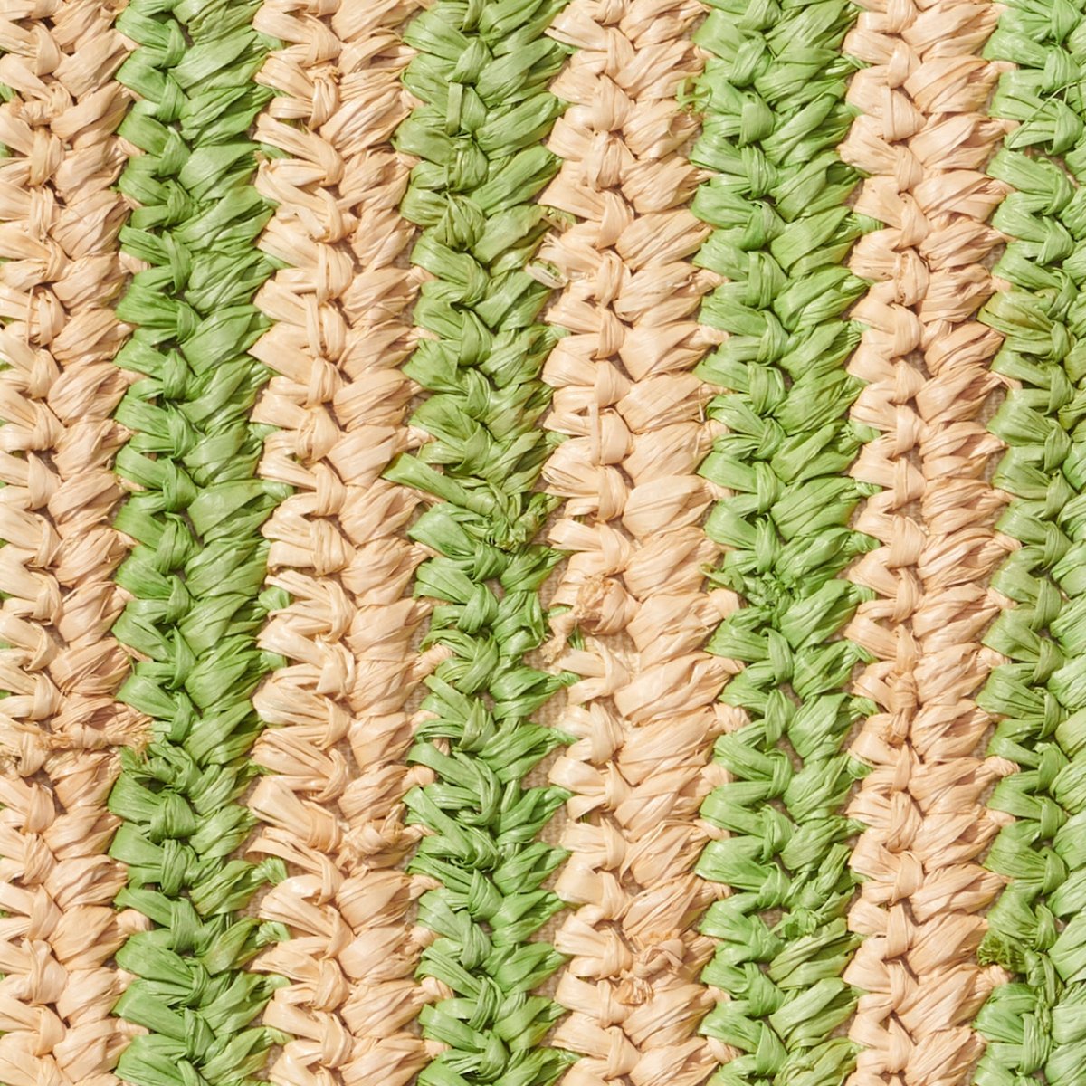 Large Striped Raffia Zip Pouch Green by AERIN | Clutch Bag in Natural Materials with Tassel 2
