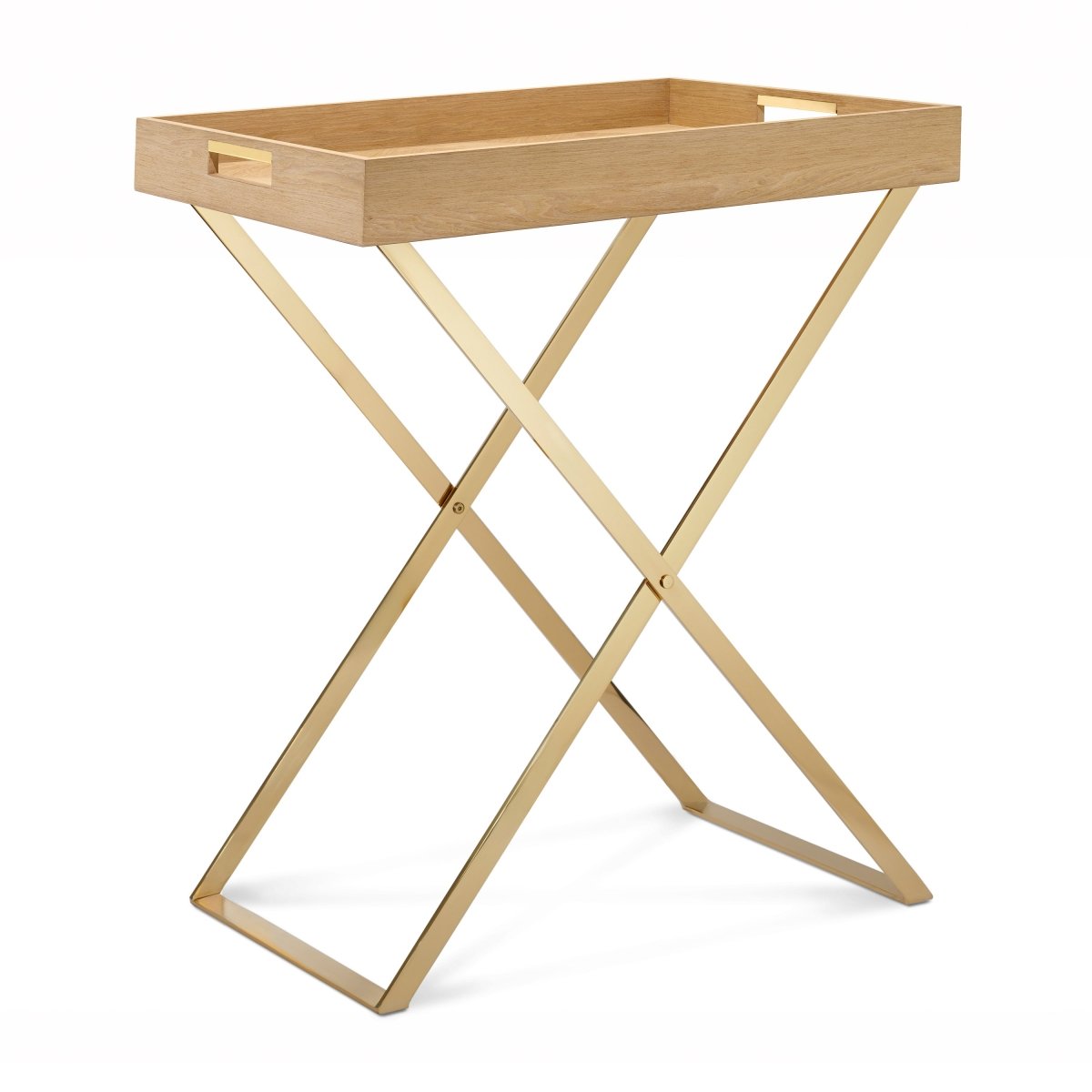 Marcello Butler Tray in Oak by AERIN | Fig Linens and Home - Shown on Stand