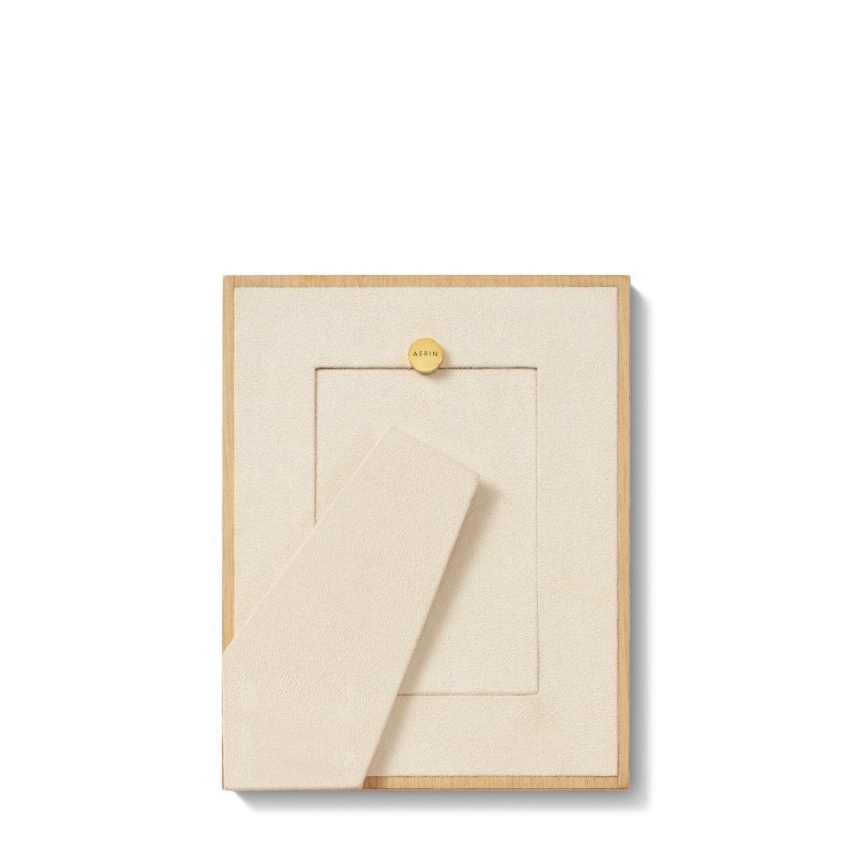 AERIN Marcello Frame 4x6 in Oak Marquetry | Wood Photo Frame at Fig Linens and Home with Sueded Back