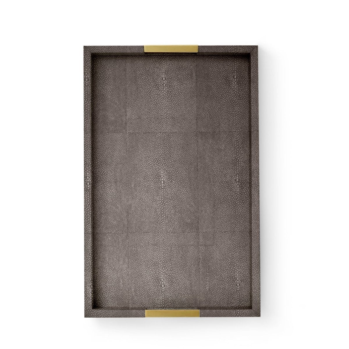 Modern Shagreen Desk Tray in Chocolate by AERIN at Fig Linens and Home - View 2