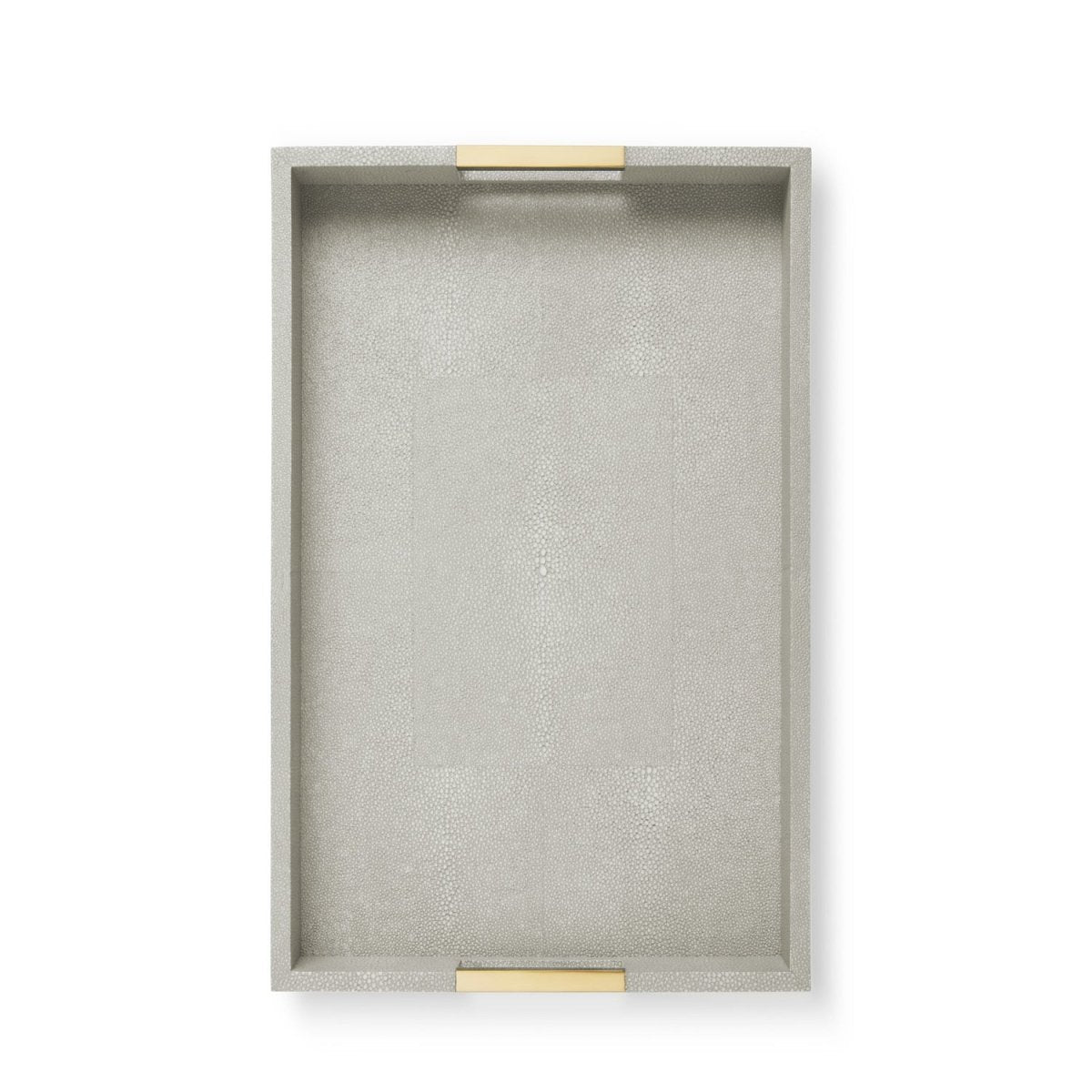 Modern Shagreen Desk Tray in Dove by AERIN - View 2