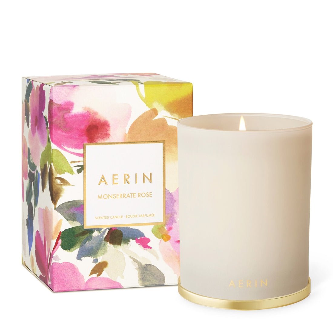 Monserrate Rose Candle 9.5 oz by AERIN at Fig Linens and Home
