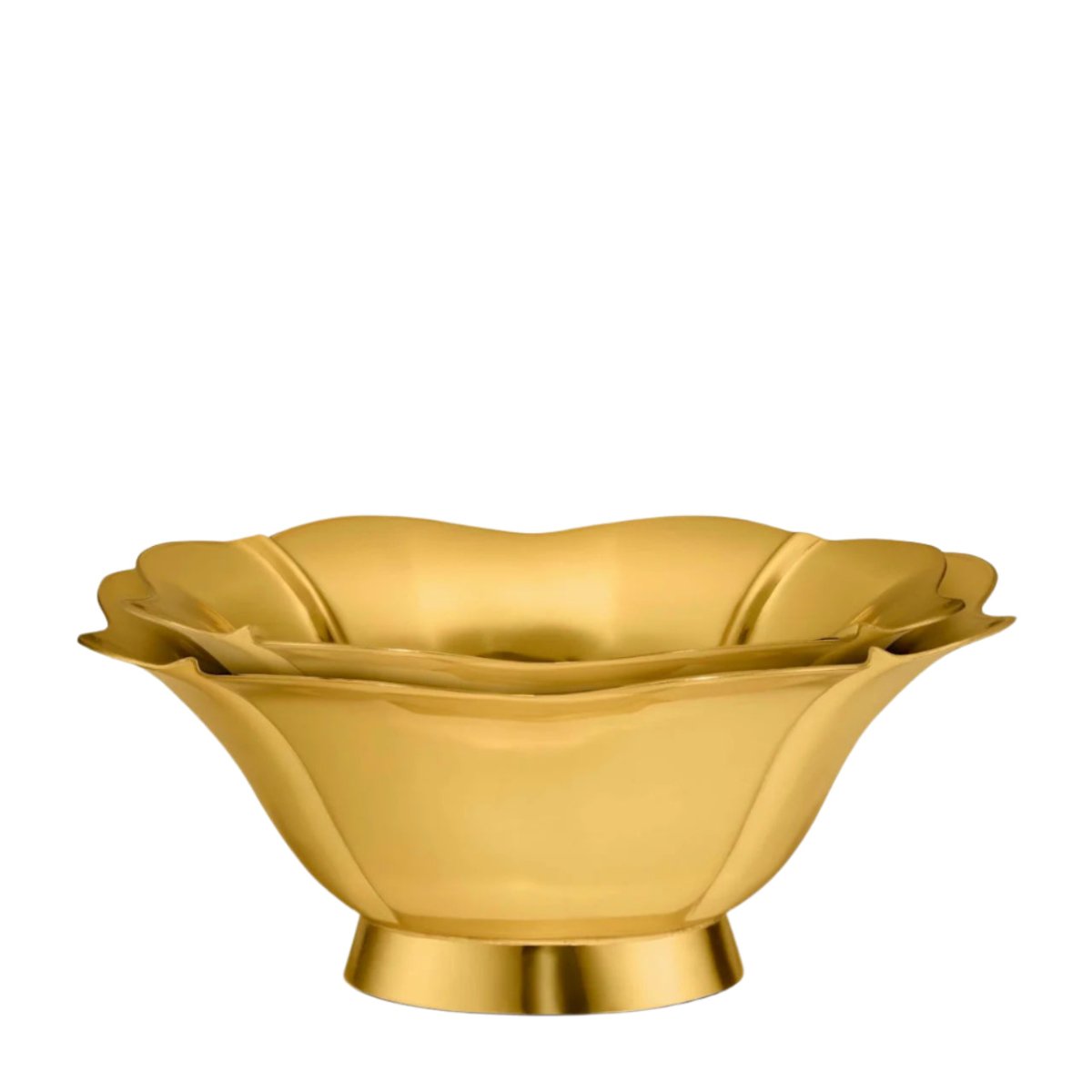 Olivia Nesting Bowls Set of 2 by AERIN 4.5" x 4.5" x 1.8" and 5.0" x 5.0" x 2.0" Brass at FIG LINENS AND HOME 5