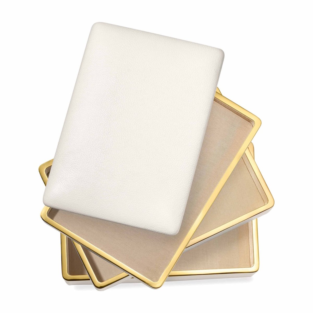 Piero Large Stacked Jewelry Box by AERIN at Fig Linens and Home - View of Stacks Open 2
