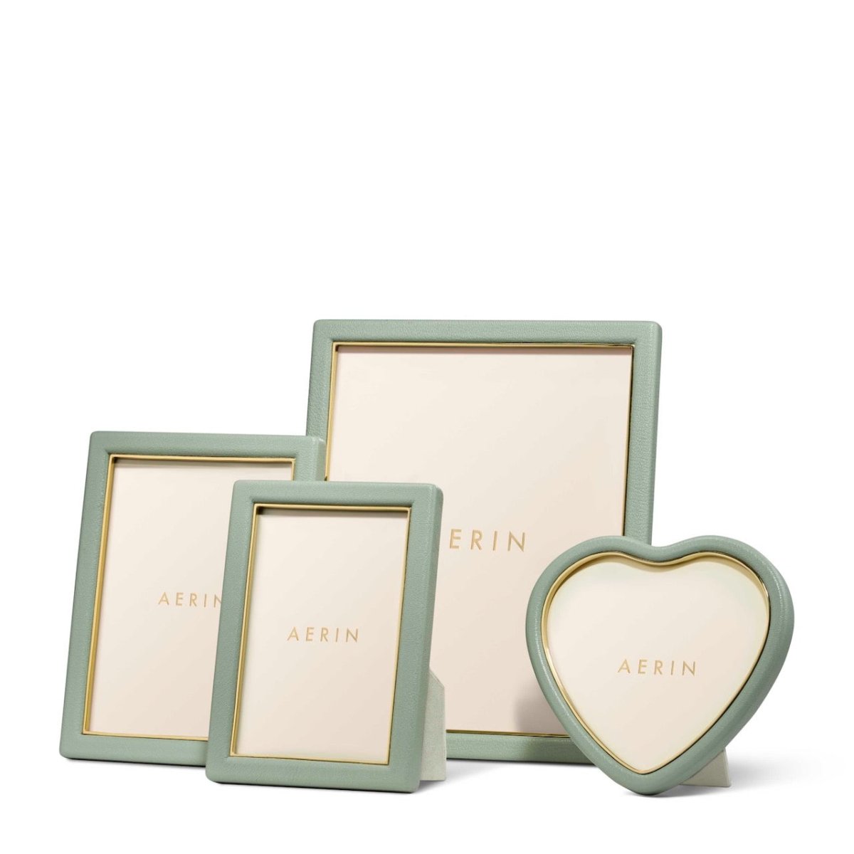 Piero Leather Frame in Eucalyptus for 8x10 Photo by AERIN at Fig Linens and Home - Grouping 1