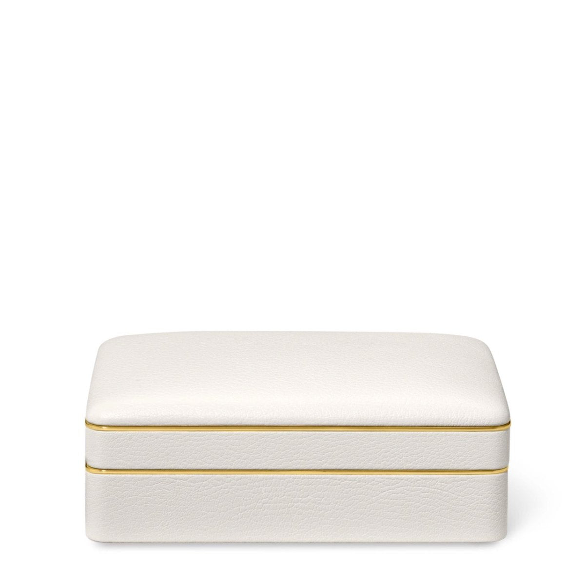 Piero Leather Small Stacked Jewelry Box by AERIN at Fig Linens and Home - View 1