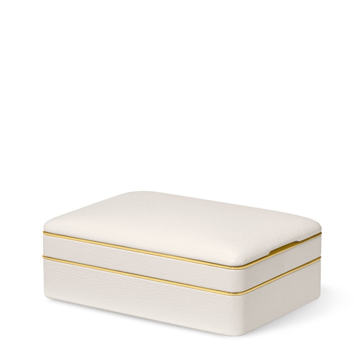 Piero Leather Small Stacked Jewelry Box by AERIN at Fig Linens and Home - View 3
